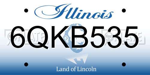 6QKB535 Illinois License Plate