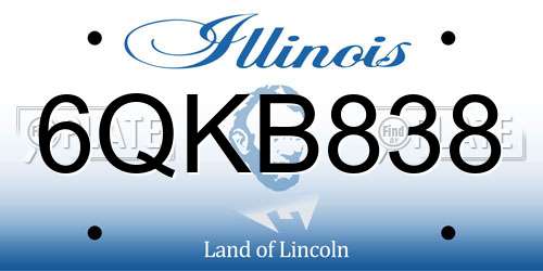 6QKB838 Illinois License Plate