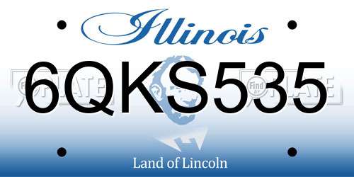 6QKS535 Illinois License Plate