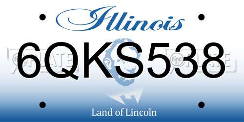 6QKS538 Illinois License Plate