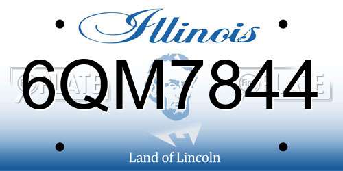 6QM7844 Illinois License Plate