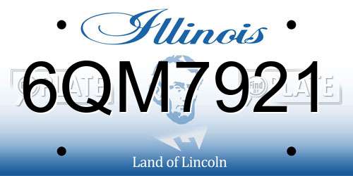 6QM7921 Illinois License Plate
