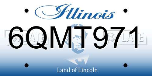 6QMT971 Illinois License Plate