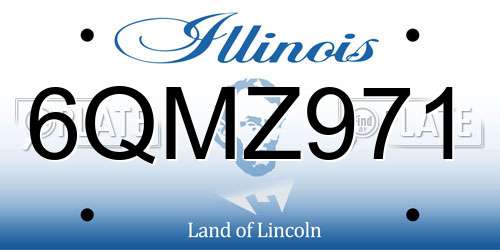 6QMZ971 Illinois License Plate