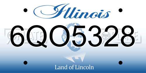 6QO5328 Illinois License Plate
