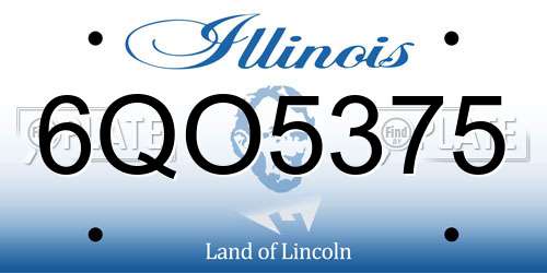 6QO5375 Illinois License Plate