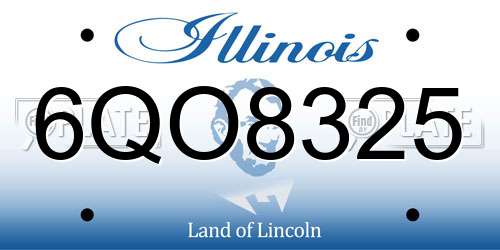 6QO8325 Illinois License Plate