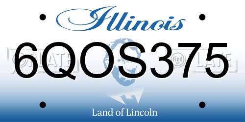 6QOS375 Illinois License Plate