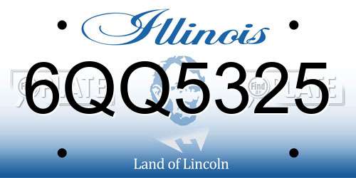 6QQ5325 Illinois License Plate