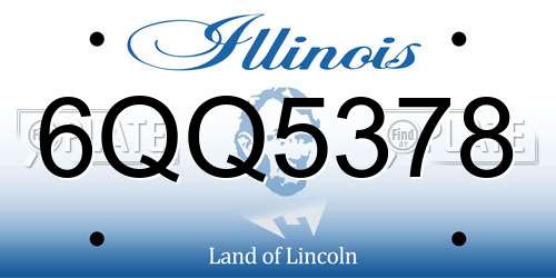 6QQ5378 Illinois License Plate