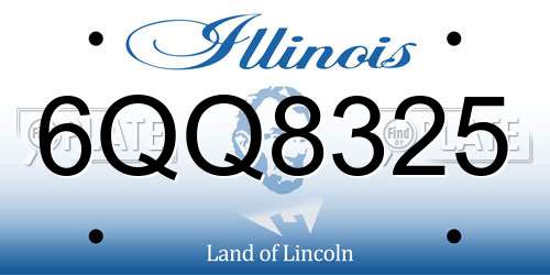 6QQ8325 Illinois License Plate