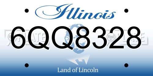 6QQ8328 Illinois License Plate