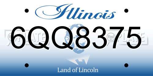 6QQ8375 Illinois License Plate