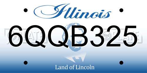 6QQB325 Illinois License Plate