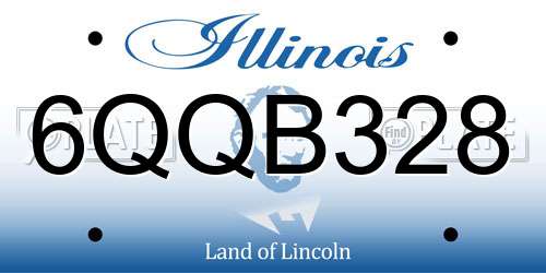6QQB328 Illinois License Plate