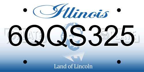 6QQS325 Illinois License Plate