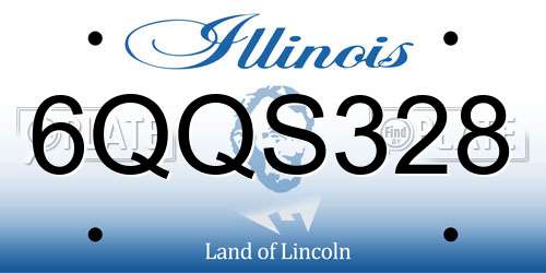 6QQS328 Illinois License Plate