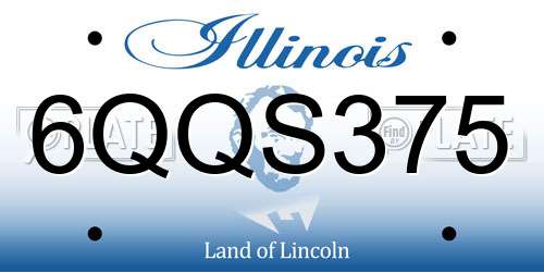 6QQS375 Illinois License Plate