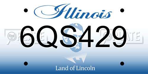 6QS429 Illinois License Plate