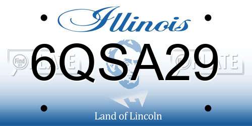 6QSA29 Illinois License Plate