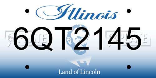 6QT2145 Illinois License Plate
