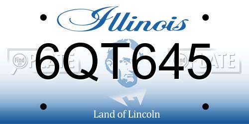 6QT645 Illinois License Plate