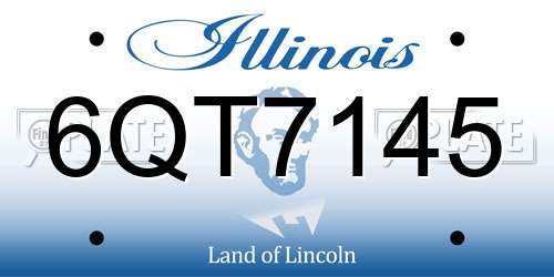 6QT7145 Illinois License Plate