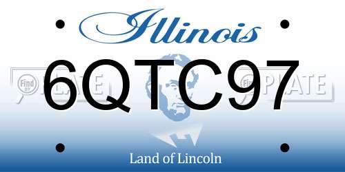 6QTC97 Illinois License Plate