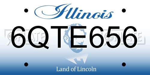 6QTE656 Illinois License Plate