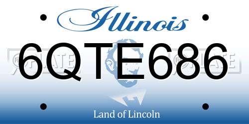 6QTE686 Illinois License Plate
