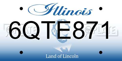 6QTE871 Illinois License Plate