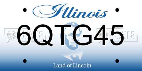 6QTG45 Illinois License Plate