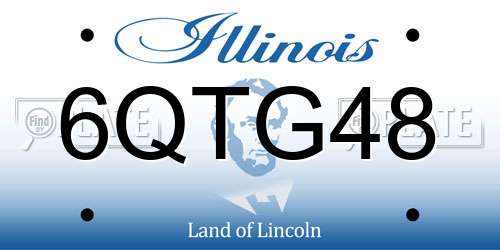 6QTG48 Illinois License Plate