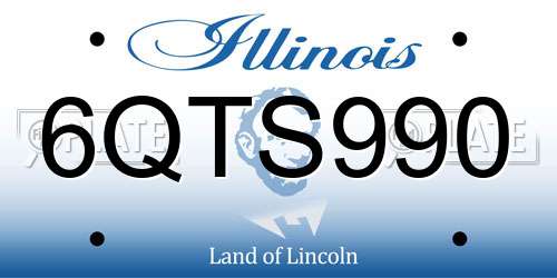 6QTS990 Illinois License Plate