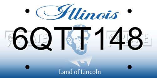 6QTT148 Illinois License Plate