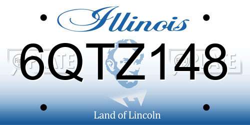 6QTZ148 Illinois License Plate