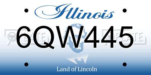 6QW445 Illinois License Plate