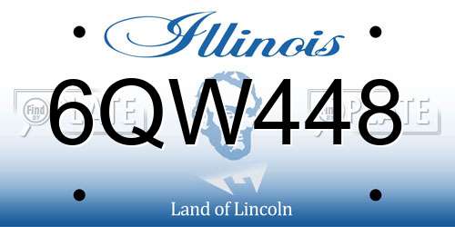 6QW448 Illinois License Plate