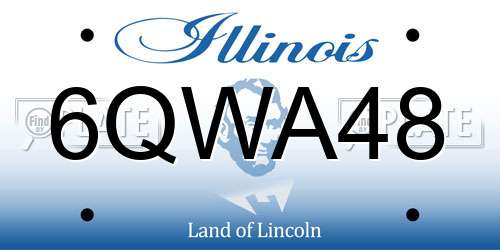6QWA48 Illinois License Plate