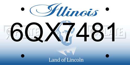 6QX7481 Illinois License Plate