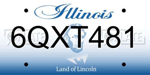 6QXT481 Illinois License Plate