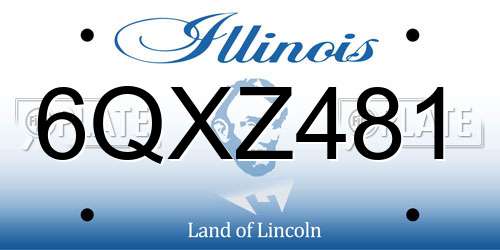 6QXZ481 Illinois License Plate