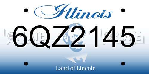 6QZ2145 Illinois License Plate