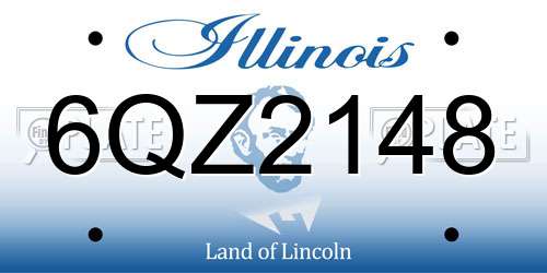 6QZ2148 Illinois License Plate