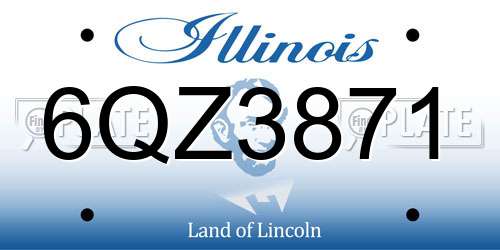 6QZ3871 Illinois License Plate