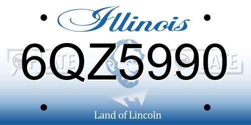 6QZ5990 Illinois License Plate