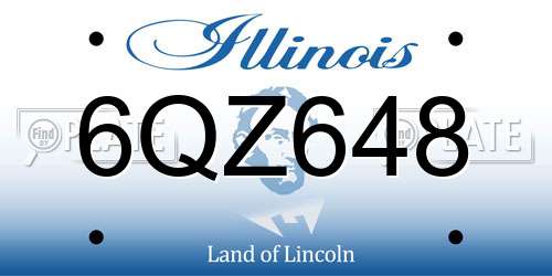 6QZ648 Illinois License Plate