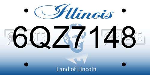 6QZ7148 Illinois License Plate