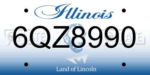 6QZ8990 Illinois License Plate