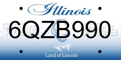 6QZB990 Illinois License Plate